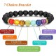 10 Pieces Lava Rock Chakra Bracelets Stress Relief Yoga Beads Aromatherapy Essential Oil Diffuser Elastic Bracelets For Women Men